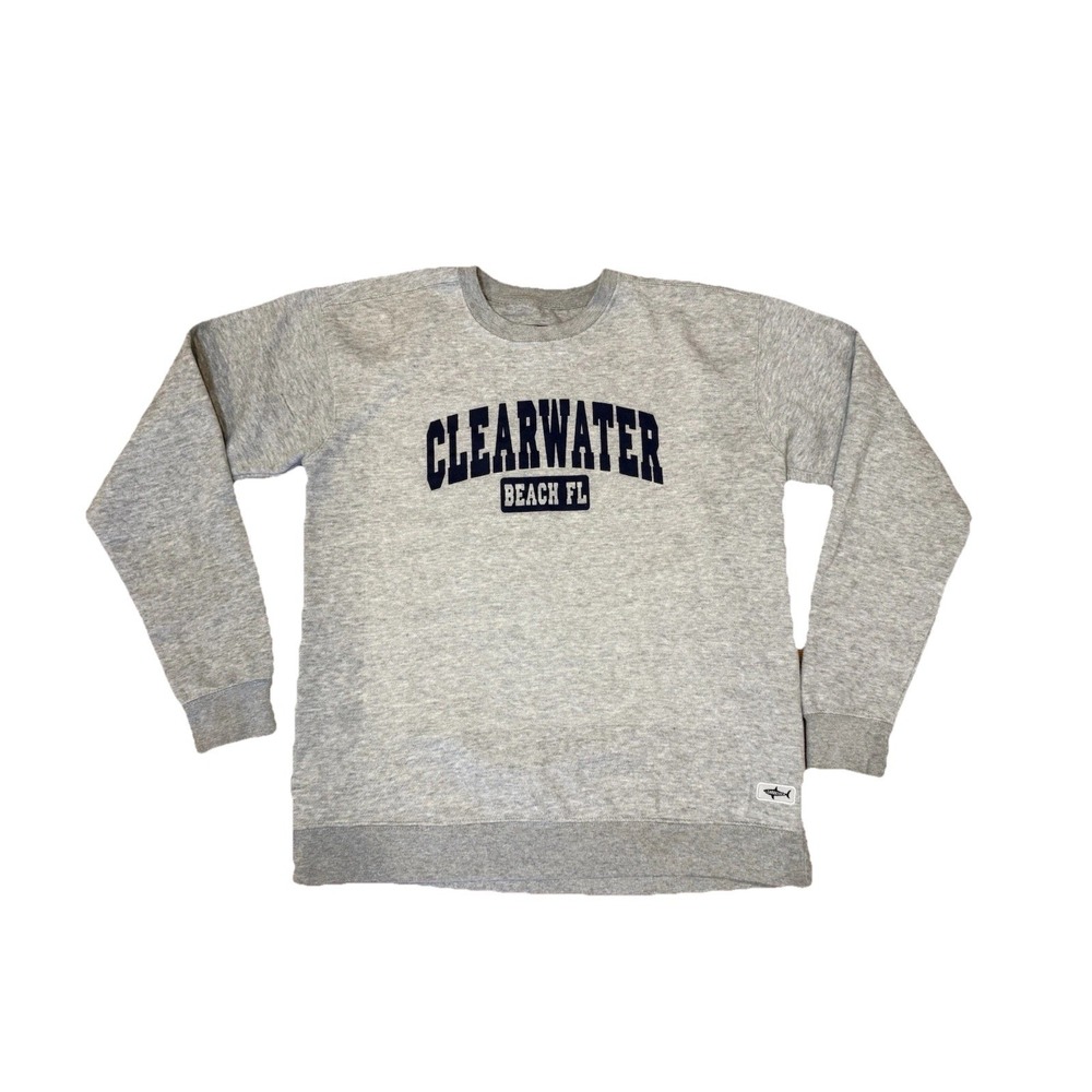 Shark Tee The Perfect Sweatshirt Adult LG Gray‎ Clearwater Beach Florida Spring